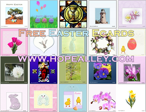 Free Happy Easter Ecards From www.hopealley.com created to suite everyone's taste.